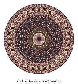 Ethnic colorful floral mandala. Vintage decorative elements. Decor for your design,lace ornament. Oriental pattern, vector illustration. Islam, arabic, indian,turkish pakistan chinese ottoman motif