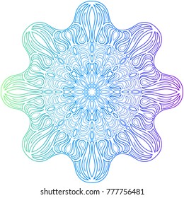 Ethnic colorful floral mandala. Vintage decorative elements. Decor for your design,lace ornament. Oriental pattern, vector illustration. Islam, arabic, indianturkish pakistan chinese ottoman motif