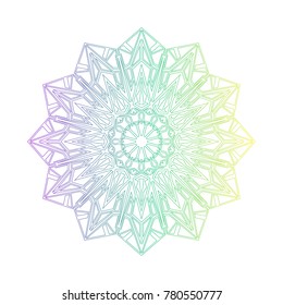 Ethnic colorful floral mandala. Vintage decorative elements. Decor for your design,lace ornament. Oriental pattern, vector illustration. Islam, arabic, indianturkish pakistan chinese ottoman motif