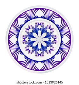 Ethnic, Colorful Henna Mandala Design. Ornament Round Concept. Vector Decorative Illustration Design.