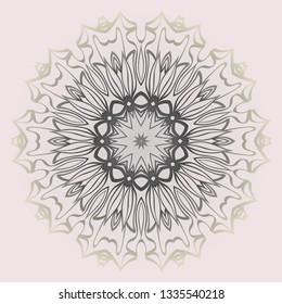 Ethnic, Colorful Henna Mandala Design. Ornament Round Concept. Vector Decorative Illustration Design. Pastel gradient.