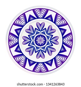Ethnic, Colorful Henna Mandala Design. Ornament Round Concept. Vector Decorative Illustration Design.