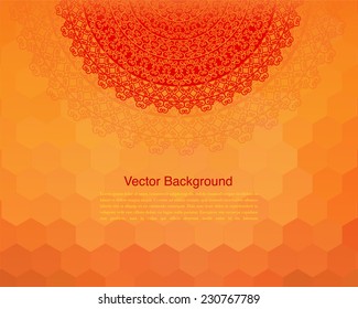 Ethnic & Colorful Henna Mandala design, very elaborate and easily editable