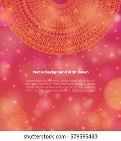 Ethnic & Colorful Henna Mandala design, very elaborate and easily editable