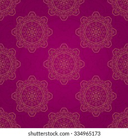 Ethnic & Colorful Henna Mandala pattern with Vintage decorative elements. design Round Ornament Pattern.