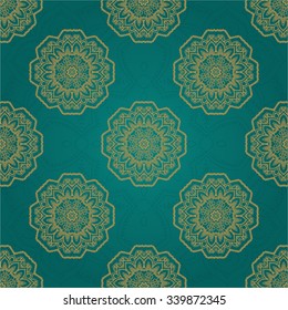 Ethnic & Colorful Henna Mandala pattern with Vintage decorative elements. design Round Ornament Pattern.