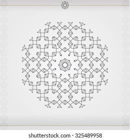 Ethnic & Colorful Henna Mandala with Vintage decorative elements. design Round Ornament Pattern.