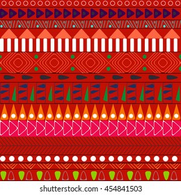 Ethnic colorful seamless pattern. Abstract print template for fabric and paper. Aztec pattern. Summer fashion.