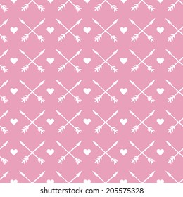 Ethnic colorful seamless pattern with arrows. Hand drawn doodles. Beautiful background. Vector illustration. Endless texture can be used for printing onto fabric and paper or scrap booking.