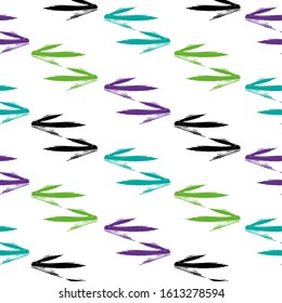 Ethnic colorful seamless pattern made in vecor. Texture with tribal indian hand drawn arrows. Illustration for fabric, background, wallpaper, scrap booking projects for kids.