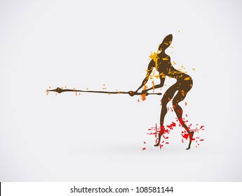 Ethnic Creative Vector Icon, Tribal African Conceptual Illustration