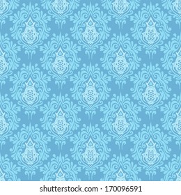 Ethnic damask seamless vector pattern