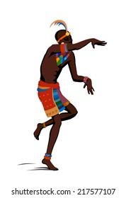 Ethnic dance african man