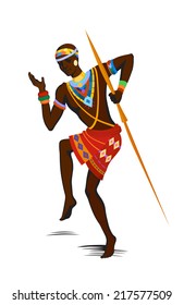 Ethnic dance african man