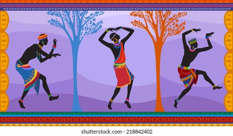 Ethnic dance african men