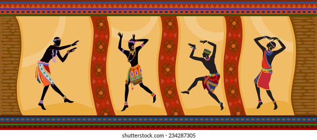 Ethnic dance african men