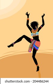 Ethnic dance african woman