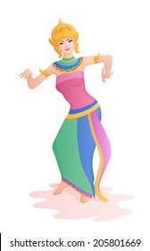 Ethnic dance indonesian girl