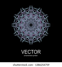 Ethnic decor element.Vector design,vector round design