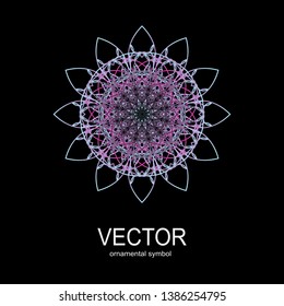 Ethnic decor element.Vector design,vector round design