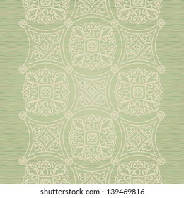 Ethnic decorative border with lacy ornament on seamless background. It can be used for decorating of invitations, cards and decoration for bags.