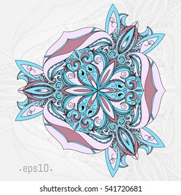 Ethnic decorative element. Hand drawn ornament.