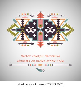 Ethnic decorative element on native ethnic style