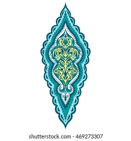 Ethnic decorative elements. Beautiful medallion design. Henna tattoo style. Mehndi ornament. Cute vector mandala.