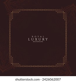 Ethnic decorative floral frame beautiful classic background vector