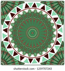 Ethnic Decorative Flyers with Floral Mandala. Templates Vector illustration