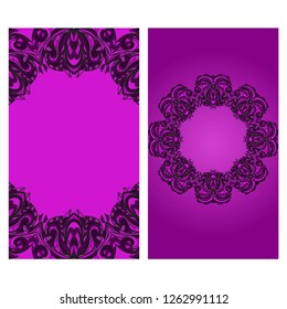 Ethnic Decorative Flyers with Floral Mandala. Templates Vector illustration