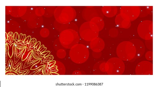 Ethnic Decorative holiday Flyers with Floral Mandala. Templates Vector illustration