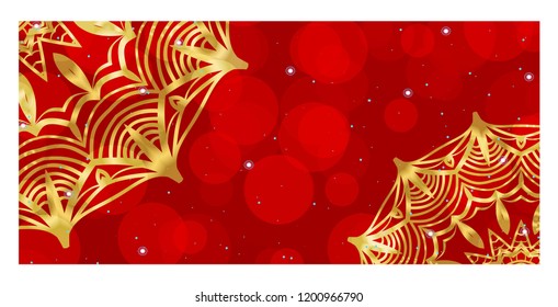 Ethnic Decorative holiday Flyers with Floral Mandala. Templates Vector illustration