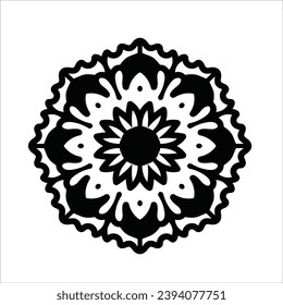Ethnische Dekoration Mandala. Handgezeichneter Hintergrund. Islam, arabische, indische, ottomanische Motive. Volkskunst böhmischer Stil, abstrakte Blumenelemente, Mandala mit Blumenmustern. 