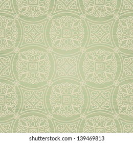 Ethnic decorative pattern. Lacy seamless ornament in retro style.
