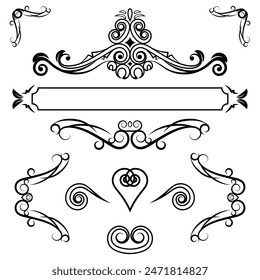 ethnic decorative vector element. Ethnic elements, decorative ornaments, traditional
