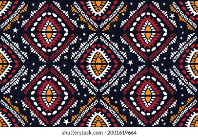 Ethnic design abstract background. Seamless ethnic pattern in tribal, folk embroidery, art design. Aztec geometric art ornament print.Design for carpet, wallpaper, clothing, wrapping, fabric, cover