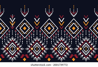 Ethnic design abstract background. Seamless pattern in tribal, folk embroidery, chevron art design. Aztec geometric art ornament print.Design for carpet, wallpaper, clothing, wrapping, fabric, cover