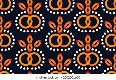 Ethnic design abstract background. Seamless pattern in tribal, folk embroidery, 
Circle art design. Aztec geometric art ornament print.Design for carpet, wallpaper, clothing, wrapping, fabric, cover