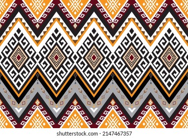diseño étnico de fondo abstracto. Patrón sin foco en las tribus,
bordado folclórico, diseño artístico de Ikat. Impresión de ornamentos de arte geométrico azteca.
Diseño de alfombras, papel pintado, ropa, envoltura, tela, cubierta
