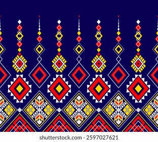 Ethnic design abstract background. Seamless pattern in tribal, folk embroidery, chevron art design. Aztec geometric art ornament print.Design for carpet, wallpaper, clothing, wrapping, fabric, cove