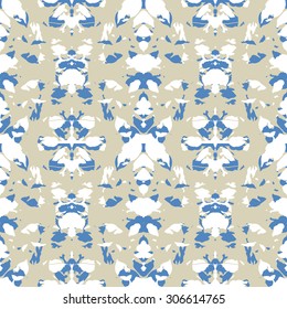 Ethnic design with abstract spots - vector seamless pattern