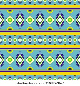 Ethnic design with blue background for ethnic decorative wall art