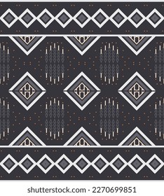 Ethnic design drawing background. traditional pattern background It is a pattern geometric shapes. Create beautiful fabric patterns. Design for print. Using in the fashion industry.