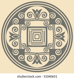 ethnic design element, abstract vector image