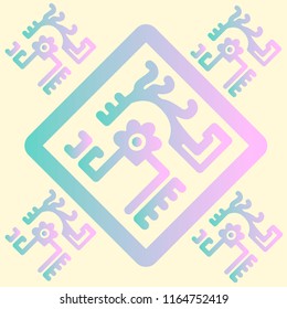 Ethnic Design. Ikat Pattern. Chevron Brush Texture. Boho Print. Geometric Hand Drawn Textile Ornate. Abstract Native Tie Dye Background.