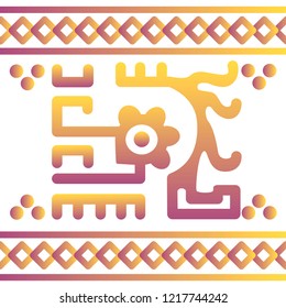 Ethnic Design. Ikat Pattern. Chevron Brush Texture. Boho Print. Geometric Hand Drawn Textile Ornate. Abstract Native Tie Dye Background.