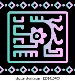 Ethnic Design. Ikat Pattern. Chevron Brush Texture. Boho Print. Geometric Hand Drawn Textile Ornate. Abstract Native Tie Dye Background.