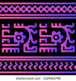 Ethnic Design. Ikat Pattern. Chevron Brush Texture. Boho Print. Geometric Hand Drawn Textile Ornate. Abstract Native Tie Dye Background.