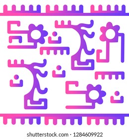 Ethnic Design. Ikat Pattern. Chevron Brush Texture. Boho Print. Geometric Hand Drawn Textile Ornate. Abstract Native Tie Dye Background.